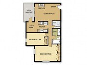 2 bedroom w/ Fireplace