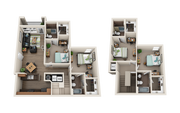 4x4 - Gateway at Huntsville Apartments - Near Sam Houston State University Huntsville Texas TX