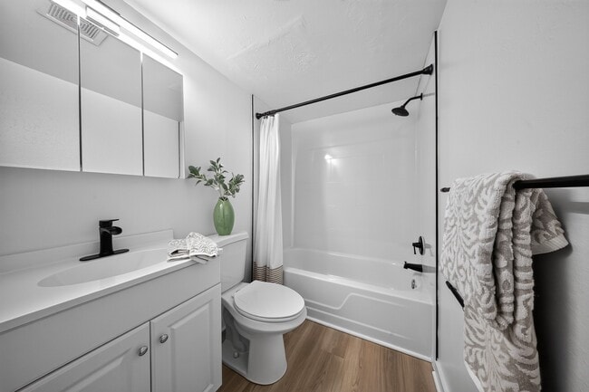 Elevate your living standards at The Woods at Ambler, an Eagle Rock Community. This beautifully designed bathroom features modern fixtures and elegant finishes, providing a serene retreat. Explore the possibilities of luxurious living today!