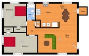 2 BR Floor Plan