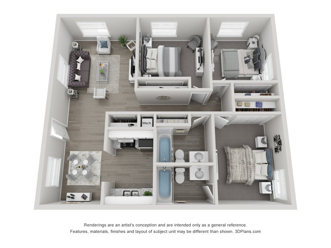 Floor Plan - 3 x 2 Standard - Call For Availability
