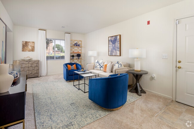 2BR, 2BA with Sunroom 1,035SF - Living Room