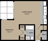 Aspen Studio Floorplan