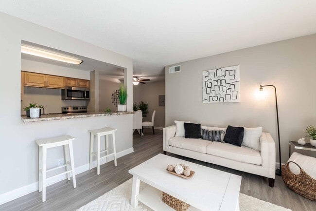 Living room and kitchen - Collins Crossing Rental