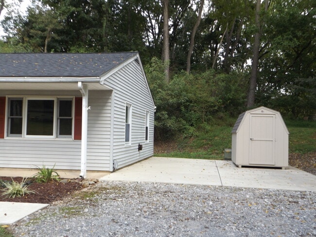 View of Patio and Shed - 7413 Spout Hill Rd