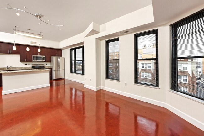 Living room and dining room