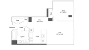 A16T 1-Bedroom Floorplan