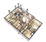 3D Floor Plan of The Charleston