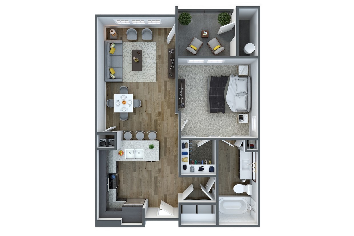 Floor Plan - 1x1-726