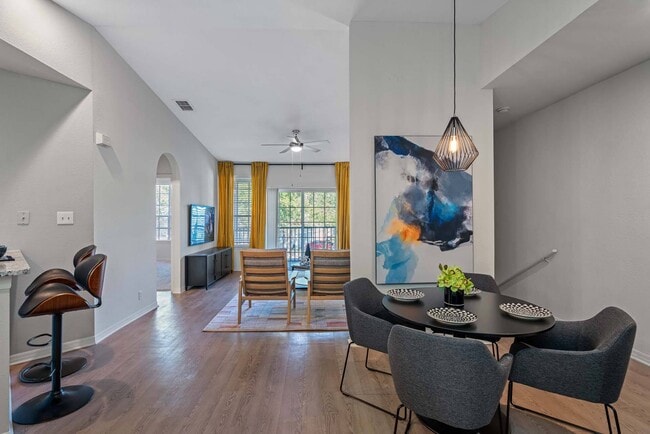 Separate dining areas and breakfast bar offer plenty of seating or entertainment space