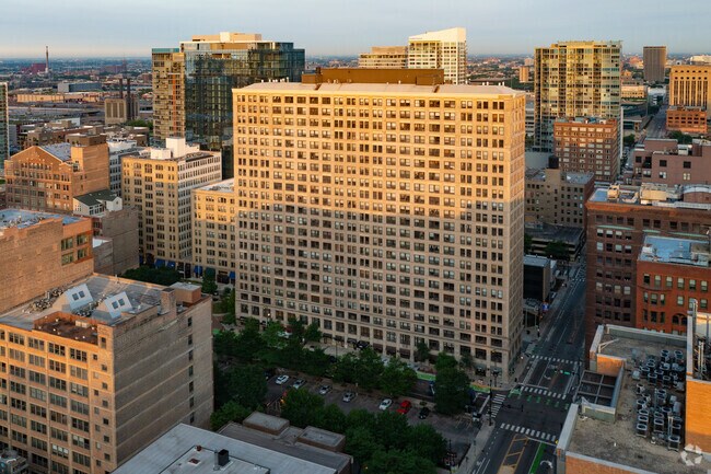 Aerial looking south west - Transportation Building