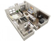 Floor plans are artist’s rendering. All dimensions are approximate. Actual product and specifications may vary in dimension or detail. Not all features are available in every apartment. Prices and availability are subject to change.