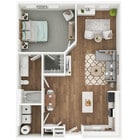 ARUBA- Solarium, 1 Bed, 1 Bath, 772 Sq. Ft.