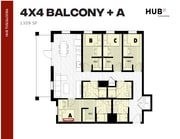 4x4 Balcony + A