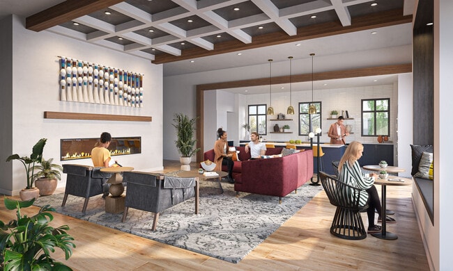 Fireplace Lounge & Community Kitchen - Amano