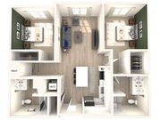 2 bed 2 bath