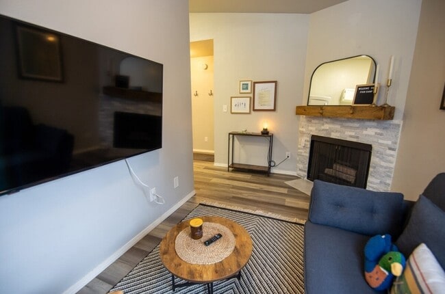 Living room with gas fireplace