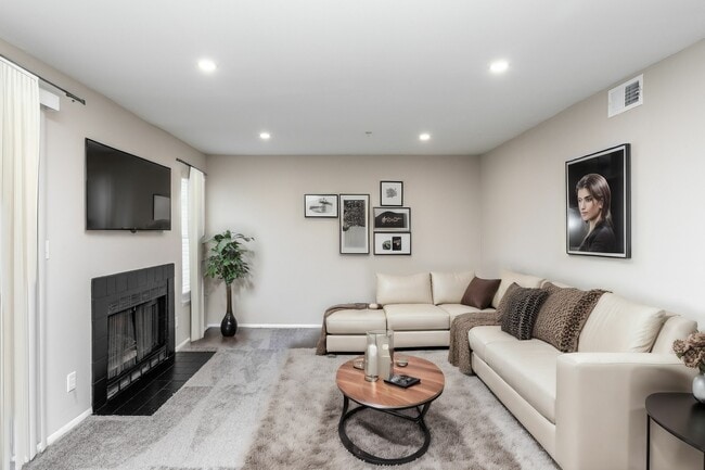 Expansive living areas with accent fireplace and upgraded design