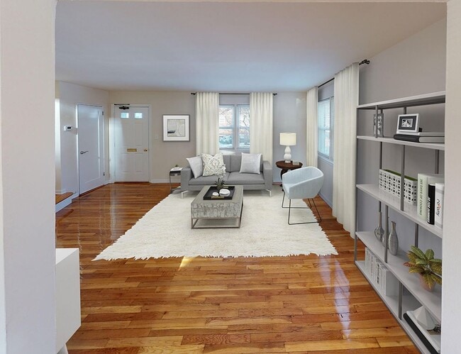 Town home family room staged