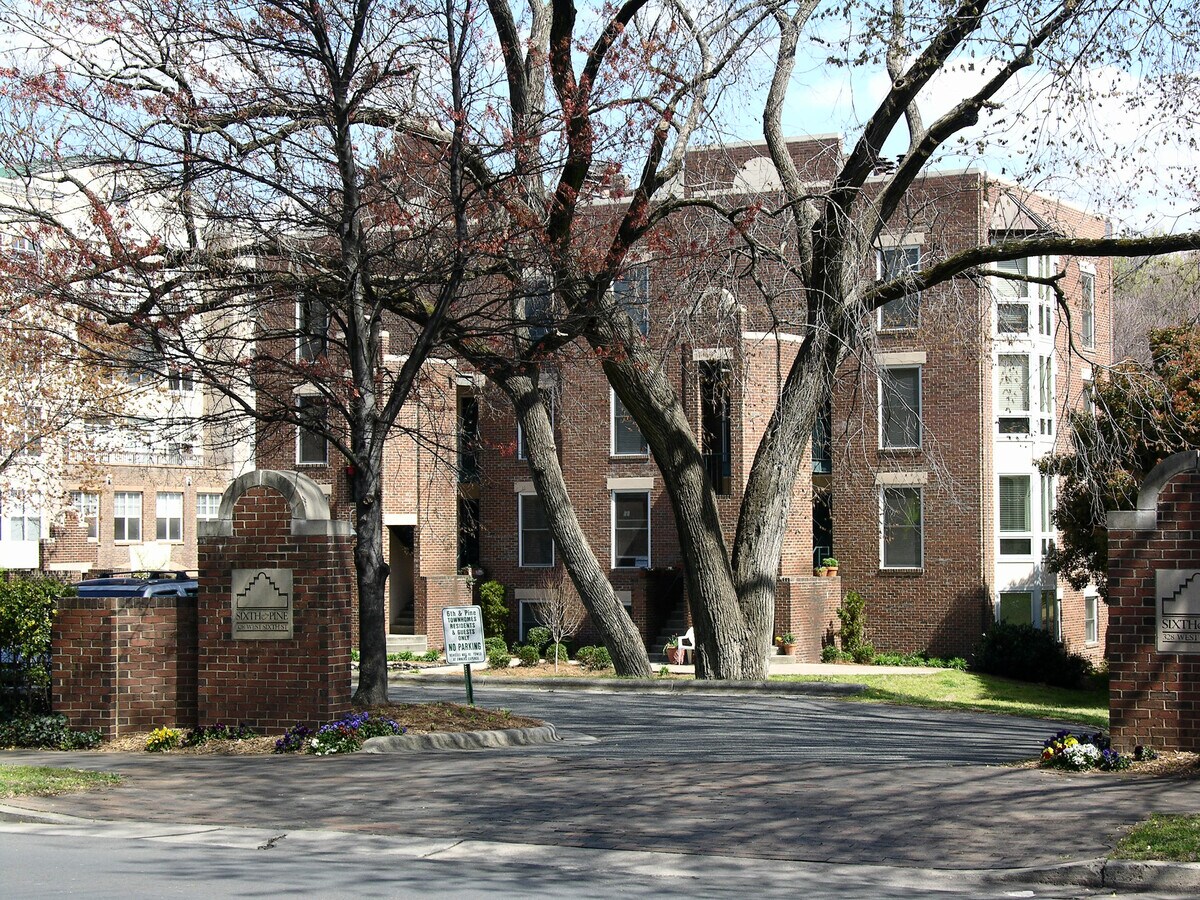 Looking northwest from West 6th Street - Sixth & Pine Apartments