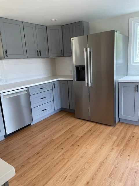 Kitchen is totally renovated with all new cabinets, appliances, flooring, side-by-side refrigerator. - 101 Granlee Rd Unit 101  upper