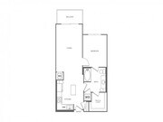 One Bedroom One Bath (747 SF)