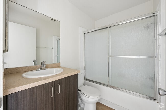 1BR, 2BA - unit 203-650 SF - Primary Bathroom