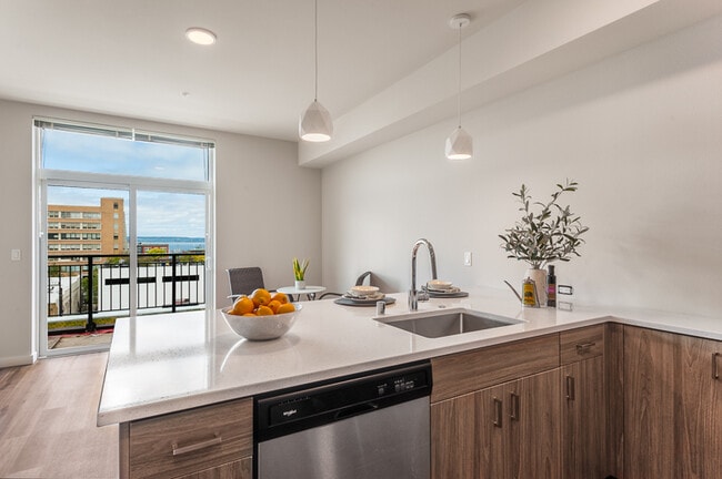 Living space and Balcony - Marquee Apartments