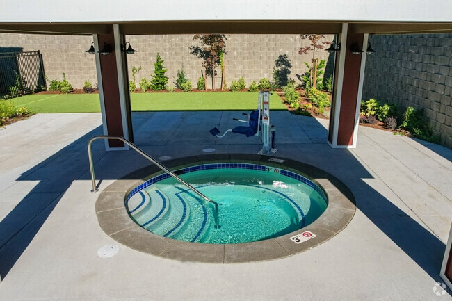 Two outdoor spas open 24/7