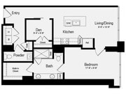 A3-A | 1 bed 1 bath | 909 Sq. Ft.