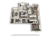 Two bedroom with den and garage - 1,437 square feet