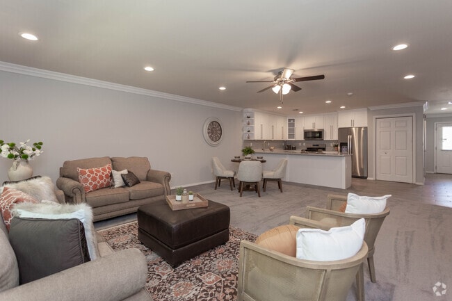 The Fountainbleu-2BR,2BA_1466SF-Living Room/Kitchen