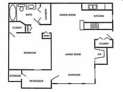 1BR/1BA