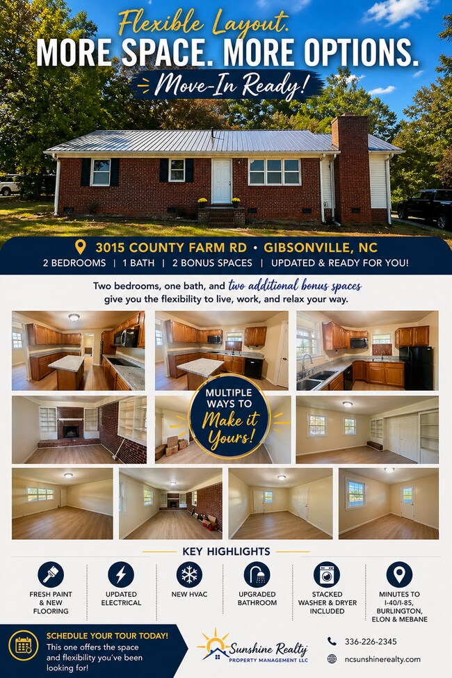 Building Photo - Two bedroom, 1 bath house – Flexible Layout with Bonus Spaces in Gibsonville
