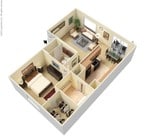 1 Bed, 1 Bath