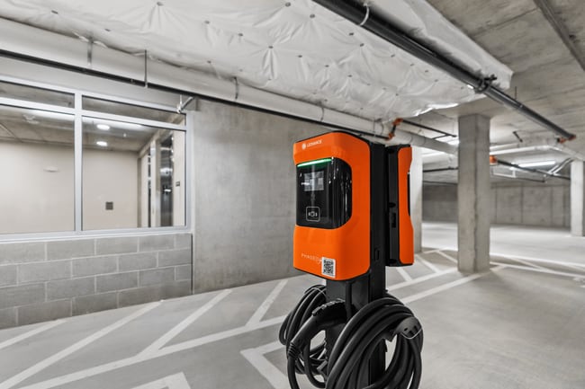 Charge up with on-site EV stations.