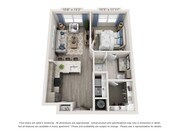 Floor plans are artist’s rendering. All dimensions are approximate. Actual product and specifications may vary in dimension or detail. Not all features are available in every apartment. Prices and availability are subject to change.