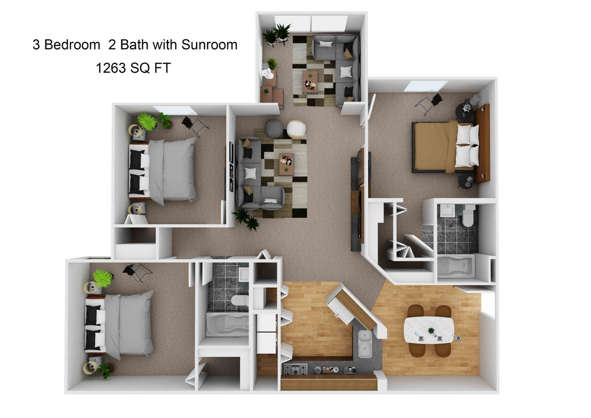 Floor Plan - 3BR-SR