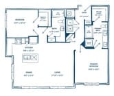 B2-H | 2 bed 2 bath | 1218 sq ft