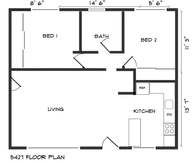 Layout - 5427 SE Tibbetts St Unit 5427