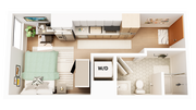 3D Floorplan - Studio S1