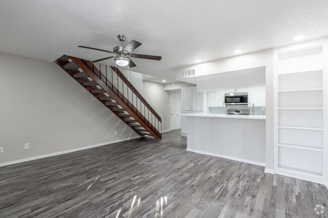 2BR, 2BA - 1,070SF - Living Room - NeuRock of Meadow Green