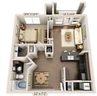 1HAB/1BA