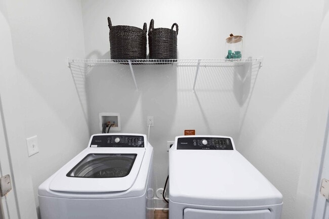 Laundry Room with Full-size Washer and Dryer - The Parian Mooresville