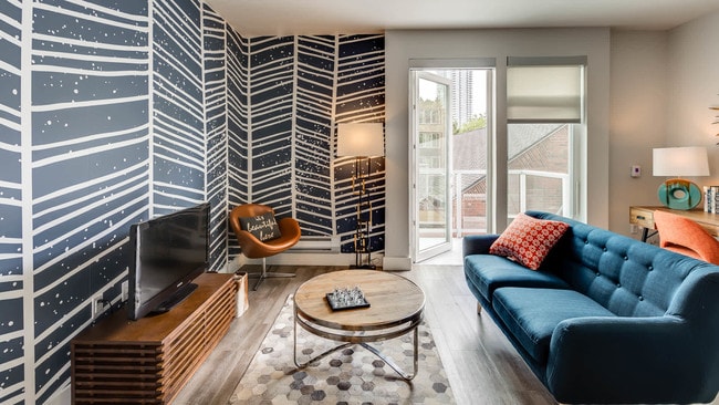 Studio Living Room with Balcony