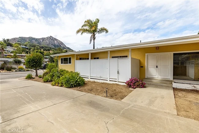 View of bishop peak and the front door - 679 Rancho Dr House