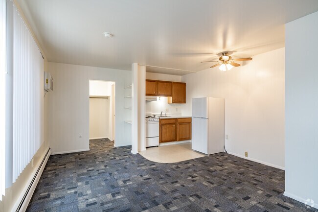 Studio - 350SF - Kitchen - The Poplars Apartments