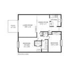 Plano del piso de North Willow - Brentwood 1140 ft2.jpg
