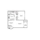 One Bedroom One Bath (706 SF)