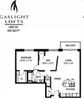 Unit B1 with Den Gaslight Lofts